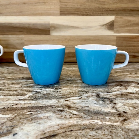 Vintage Mikasa Blue Point Pattern Cera Stone #3995 Flat Coffee Tea Cup Mug 6 oz - Picture 2 of 9